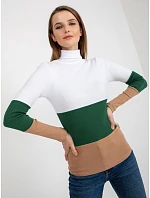 Dámský rolák RV BZ 8465 1.08P bílo-zelený - FPrice