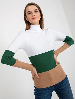 Dámský rolák RV BZ 8465 1.08P bílo-zelený - FPrice