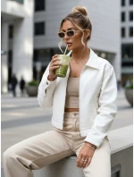 Dámská džínová bunda bílá FashionStreet TY5599