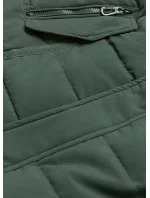 Zelená dámská asymetrická zimní bunda (m-21301)