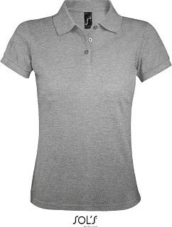 SOL'S Prime Women Dámské piqué polo z těžké bavlny 25.0573 grey melange