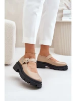 Dámské Polobotky S Přezkou Béžové Plikuria Dámské Polobotky S Přezkou Béžové Plikuria