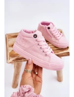 Dětské klasické vysoké tenisky Big Star LL374003 růžové