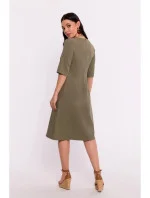 Dámské šaty B280 olivově zelené - BeWear Dámské šaty B280 olivově zelené - BeWear