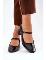 Dámské lodičky na sloupek podpatku 77-554 Černá - C.M Paris Dámské lodičky na sloupek podpatku 77-554 Černá - C.M Paris