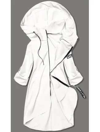 Tenký asymetrický dámský přehoz přes oblečení ve smetanové barvě (B8117-26) Tenký asymetrický dámský přehoz přes oblečení ve smetanové barvě (B8117-26)