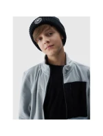 Chlapecký běžný fleece se stojáčkem - šedý 4F Junior