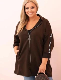 Dámská mikina s ozdobnými rukávy černá masełkowa