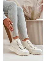 Dámské Tenisky Na Platformě Eko Kůže Big Star OO274064 Bílé