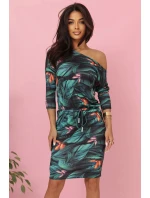 13-166 Sportovní šaty s kapsami a vázáním - 3D listy