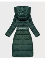 Zelená oboustranná dlouhá bunda s kapucí (P22-6638-33+33) Zelená oboustranná dlouhá bunda s kapucí (P22-6638-33+33)