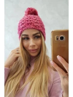 Fleecová čepice Fiona K275 fuchsiová + světle pudrově růžová