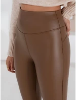 Dámské voskované legíny JEWELS světle hnědé FashionStreet UY1703