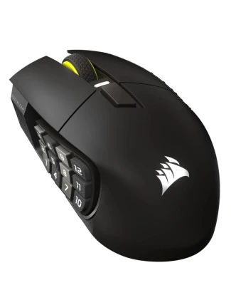 Corsair SCIMITAR ELITE WIRELESS SE Herní myš - bronzová kovová, optická bezdrátová / USB 2.0 typ A / 16 programovatelných tlačítek / 100-33'000 DPI