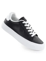 Nízké tenisky na platformě z eko kůže černé Big Star TT274927