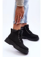 Dámské zateplené kožené boty černé Corbin Dámské zateplené kožené boty černé Corbin