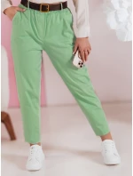 Dámské volnočasové kalhoty s páskem SOFELIA světle zelená FashionStreet UY2506
