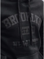 Pánská zateplená mikina s potiskem černá FashionStreet BX5916