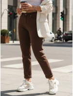 Dámské džíny mom fit s vysokým pasem hnědé FashionStreet UY2869 Dámské džíny mom fit s vysokým pasem hnědé FashionStreet UY2869