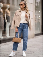 Dámské džíny s balónovým střihem a páskem, modré, FashionStreet UY3128 Dámské džíny s balónovým střihem a páskem, modré, FashionStreet UY3128