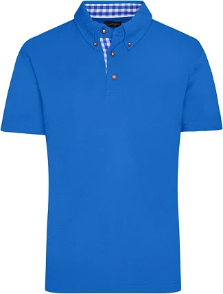 Daiber JN 716 Pánské piqué polo v tradičním krojovém stylu 02.0716 royal/royal white Daiber JN 716 Pánské piqué polo v tradičním krojovém stylu 02.0716 royal/royal white