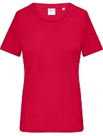 Daiber 8039 Dámské bio tričko s jemným žebrováním 02.8039 red Daiber 8039 Dámské bio tričko s jemným žebrováním 02.8039 red