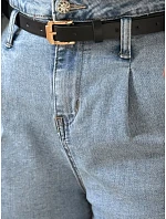 Dámské džínové šortky s páskem SHORT LOVER modré FashionStreet SY0468