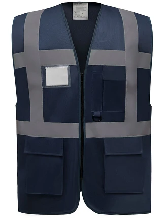 Yoko HVW 801 Hi-Vis multifunkční vesta 79.W801 navy Yoko HVW 801 Hi-Vis multifunkční vesta 79.W801 navy