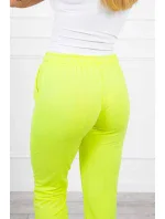 Bavlněné kalhoty žluté neonové Bavlněné kalhoty žluté neonové