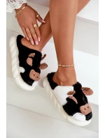 Dámské černé kožené pantofle krávy Remiola Dámské černé kožené pantofle krávy Remiola