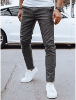 Pánské volnočasové kalhoty tmavě šedé FashionStreet UX4400