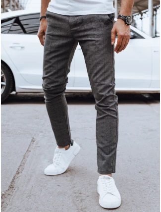Pánské volnočasové kalhoty tmavě šedé FashionStreet UX4400