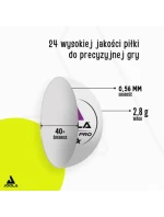 JOOLA PRO 3 STAR MÍČKY NA STOLNÍ TENIS 24KS BÍLÉ