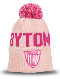 Zimní čepice Polonia Bytom - růžová