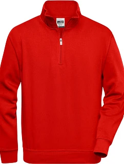 Daiber JN 831 Pracovní mikina s 1/4 zipem 02.0831 red