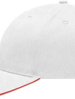 Daiber MB 6541 Lehce broušená 6 panelová sandwich kšiltovka 03.6541 white/red