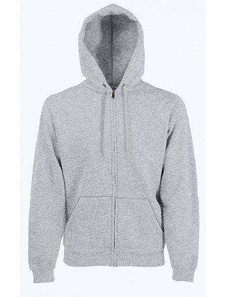 Fruit of the Loom Premium Hooded Sweat Jacket Mikina s kapucí 16.2034 heather grey