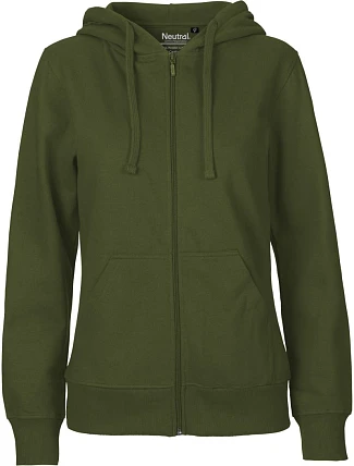 Neutral O 83301 Dámská mikina s kapucí z bio bavlny 77.8331 military Neutral O 83301 Dámská mikina s kapucí z bio bavlny 77.8331 military
