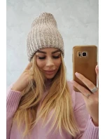 Dámská čepice Delia K260 light beige Dámská čepice Delia K260 light beige