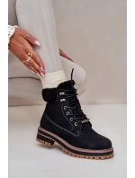Zateplené dámské boty Big Star OO274A287 Černé Zateplené dámské boty Big Star OO274A287 Černé