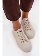 Dámské trampky na platformě LEE ISLA C WOMEN LOW – béžové