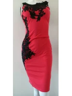 Dámské šaty 9103 černo-červené - Koucla