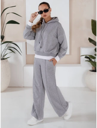 Dámská tepláková souprava SANELIS šedá FashionStreet AY0986 Dámská tepláková souprava SANELIS šedá FashionStreet AY0986