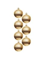 DEKORATIVNÍ PLASTOVÁ CETKA 6CM SADA 35 KS ZLATÁ