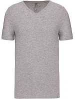 Kariban K 3014 Pánské elastické tričko s výstřihem do V 20.3014 light grey heather Kariban K 3014 Pánské elastické tričko s výstřihem do V 20.3014 light grey heather