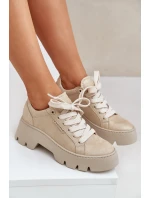 Tenisky Sportovní Boty Na Platformě CheBello 4632 Zlaté