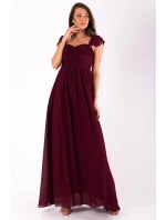 Dámské šaty EVA&LOLA s rukávkem dlouhé bordó - Bordó / S - EVA&LOLA Dámské šaty EVA&LOLA s rukávkem dlouhé bordó - Bordó / S - EVA&LOLA