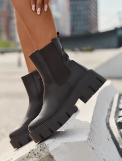 Dámské šněrovací boty Fivienne teplé ekologická kůže tmavě hnědé