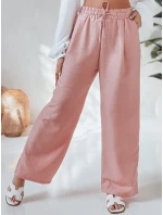 Dámské kalhoty se širokými nohavicemi MILLIVIO růžová FashionStreet UY2663