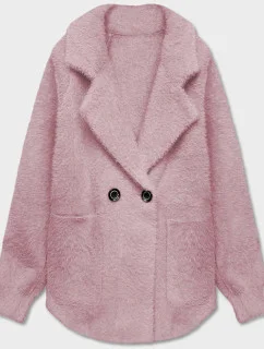Krátký přehoz přes oblečení typu alpaka v bledě růžové barvě (CJ65)